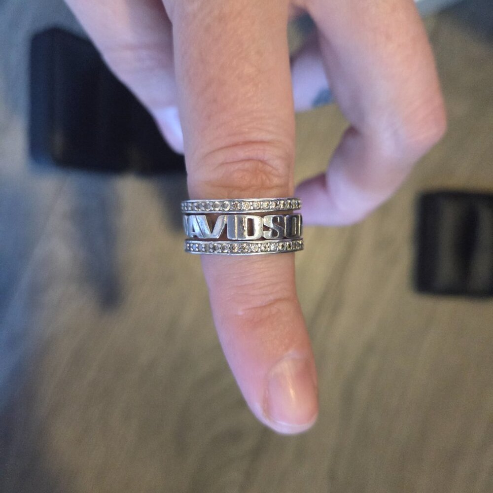 Harley-Davidson Sterling Silver Stackable 3 Rings - image 3